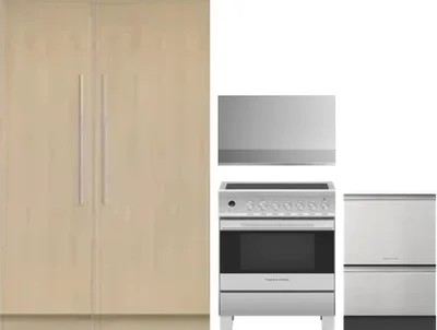 5 Piece Package Includes Refrigerator, Freezer, Range, Hood And Dishwasher